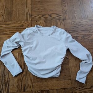 lululemon All It Takes Back-Twist Ribbed Long-Sleeve SZ 6 White Vanilla